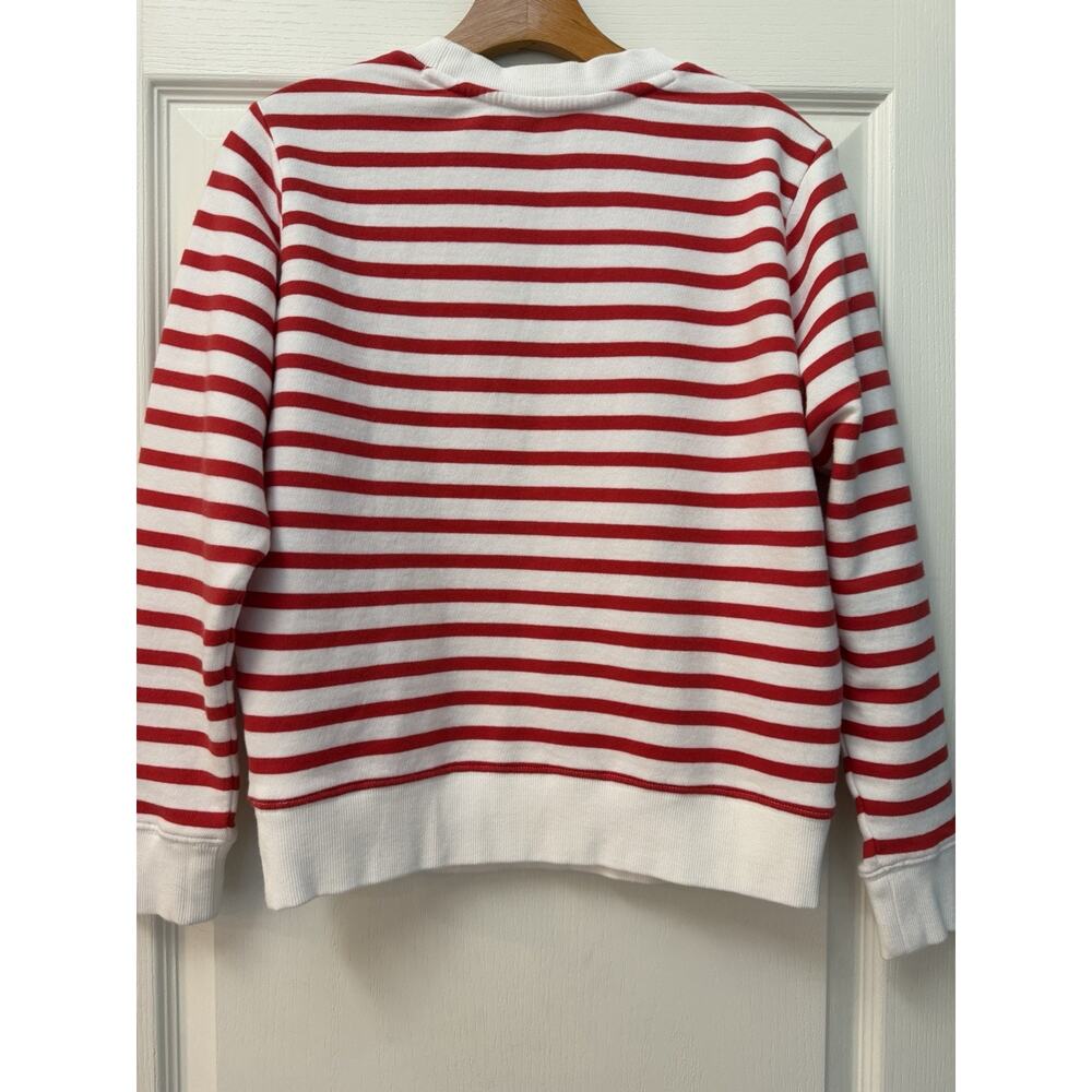 Lilly Pulitzer XXS Red White Stripe Starfish Sequin Pearl Sweatshirt Coastal - Picture 4 of 7